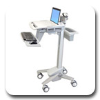 Ergotron SV41-6100-0 StyleView EMR Laptop Computer Cart non-powered for Mobile Medical Applications