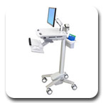 Ergotron SV41-6200-0 StyleView EMR LCD Monitor Arm Computer Cart non-powered for Mobile Medical Applications