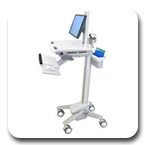 Ergotron SV41-6300-0 StyleView EMR LCD Monitor Pivot Cart non-powered for Mobile Medical Applications