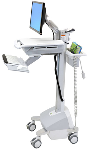 Ergotron SV42-42302 StyleView EMR Cart with LCD Monitor Arm, LiFe Powered