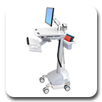 Ergotron SV42-6201-1 StyleView EMR LCD Monitor Arm SLA Powered Ergonomic Healthcare Cart