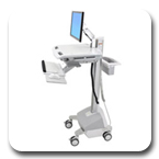 Ergotron SV42-6202-1 StyleView EMR LCD Monitor Arm Innovative Ergonomic Healthcare Cart LiFe Powered