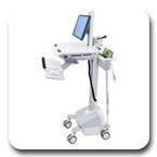Ergotron SV42-6301-1 StyleView EMR LCD Pivot SLA Powered Ergonomic Healthcare Cart