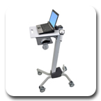 Ergotron 24-205-214 Neo-Flex Secure Height Adjustable Laptop Cart (two-tone grey)