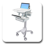 Ergotron SV41-3110-0 StyleView Healthcare Laptop Cart, non-powered, 1 Drawer