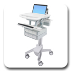 Ergotron SV41-3160-0 StyleView Healthcare Laptop Cart, non-powered, 6 Drawers