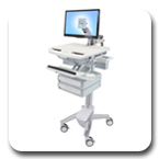 Ergotron SV41-3220-0 StyleView LCD Monitor Arm Cart, non-powered, 2 Drawers