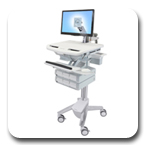 Ergotron SV41-3260-0 StyleView Cart with LCD Monitor Arm, non-powered, 6 Drawers