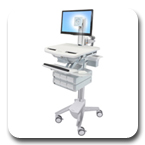 Ergotron SV41-3360-0 StyleView Cart with LED Pivot, non-powered, 6 Drawers