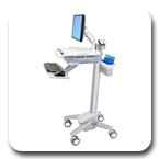 Ergotron SV41-41002 StyleView EMR Computer Cart with LCD Monitor Arm, Nonpowered