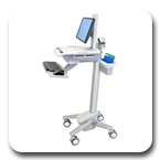 Ergotron SV41-41021 StyleView EMR Computer Cart with LCD Monitor Pivot, Nonpowered