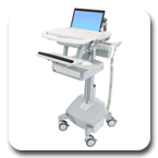 Ergotron SV42-3112-1 StyleView Notebook Cart, LiFe Powered, 1 Drawer