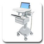 Ergotron SV42-3122-1 StyleView Healthcare Notebook Cart, LiFe Powered, 2 Drawers