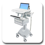 Ergotron SV42-3142-1 StyleView Medical Notebook Cart, LiFe Powered, 4 Drawers