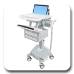 Ergotron SV42-3162-1 StyleView Healthcare Laptop Cart, LiFe Powered, 6 Drawers