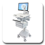 Ergotron SV42-3361-1 StyleView Healthcare Cart with LED Pivot, SLA Powered, 6 Drawers