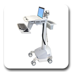 Ergotron SV42-42102 StyleView EMR Laptop Notebook Powered Cart for Healthcare