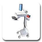 Ergotron SV42-42221 StyleView EMR Cart with LCD Monitor Arm, Powered