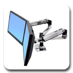 Ergotron 45-245-026 LX Dual Desk Mount LCD Monitor Arm