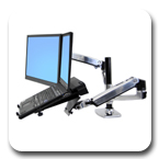 Ergotron 45-248-026 LX Dual Stacking Desk Mount Arm