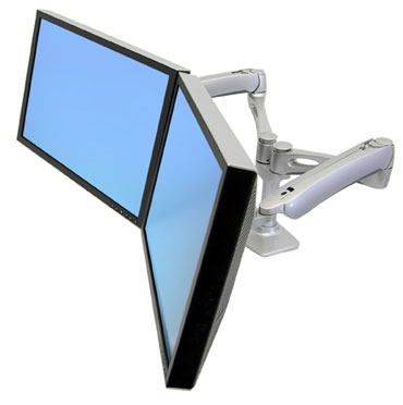 Ergotron 45-218-194 LX Dual Adjustable Side by Side Arm 45218194