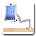 Ergotron 45-174-300 Neo-Flex LCD Desk Mount Arm with 80-106-085 Tablet Cradle
