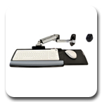 Ergotron 45-246-026 LX Wall Mount Keyboard Arm (polished aluminum)