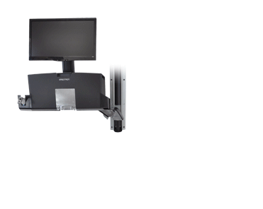Animation of Ergotron 45-272-026 StyleView Sit-Stand Combo System with Worksurface
