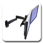 Ergotron 45-231-200 Dual Monitor 200 Series Wall Mount Arm 45231200