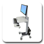 Ergotron 24-197-055 WorkFit C-Mod Sit-Stand Workstation for Mid-Sized Display