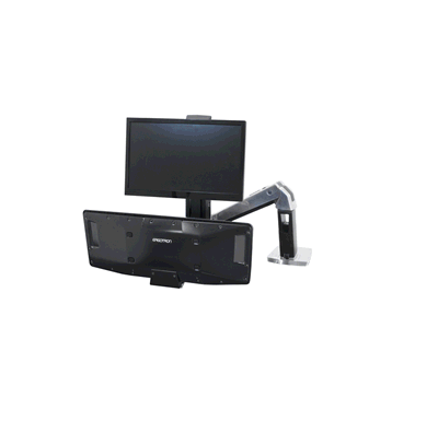 Animation for Ergotron 24-390-026 WorkFit-A LD Monitor Workstation with Keyboard