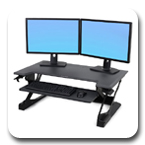 Ergotron 33-406-085 WorkFit-TL Desktop Sit-Stand Workstation in Black
