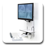 Ergotron 61-080-062 StyleView Sit-Stand Vertical Lift, Patient Room