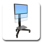 Ergotron 24-190-085 Neo-Flex Mobile Media Center LD Light Duty for 27-40" Display