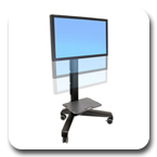 Ergotron 24-191-085 Neo-Flex Mobile Media Center VHD Very Heavy Duty for 37-55" Display