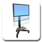 Ergotron 24-192-085 Neo-Flex Mobile Media Center UHD Ultra Heavy Duty for 50-65" LED Monitor Display