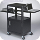 Balt 89875 Dual Adjustable Laptop Utility Cart with Locking Cabinet