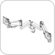 Chief KWY220B or KWY220S Wall Mount Dual Height Adjustable LCD Monitor Arm