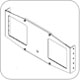 Chief PSB2020 Custom Interface Bracket for Large Flat Panel Mounts Black
