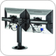 Chief KTG220B or KTG220S Grommet Desk Mount Flat Panel Dual Horizontal up to 35 lbs LCD LED Arm