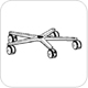 Ergotron 33-061 FP Mobile Workstand Base Casters