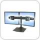 Ergotron 33-322-200 DS100 Dual Monitor Horizontal Desk Stand