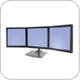 Ergotron 33-323-200 DS100 Triple Monitor Desk Stand, Horizontal