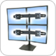 Ergotron 33-324-200 DS100 Quad Monitor Desk Stand