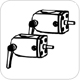 Ergotron 60-443-200 Outboard Mounting Pole Clamps (Set of 2)