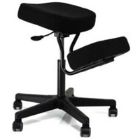 Jobri F1445 BetterPosture Solace Plus Ergonomic Height Adjustment Kneeling Chair Seating Black