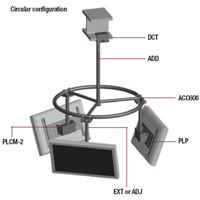 Peerless MDJ760 Flat Panel Multi-display Circular up to 50" LCD LED Ceiling Mount MDJ-760