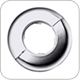 Peerless ACC640 Chrome Escutcheon Ring for 1.9" Od Ext Column Silver ACC-640
