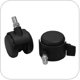 SIS 8997 Locking 2" MOVE Crank Casters with Spacers Black