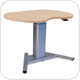 SIS Move Spring Single Surface Kidney Organic Adjustable Table and Ergonomic Desk